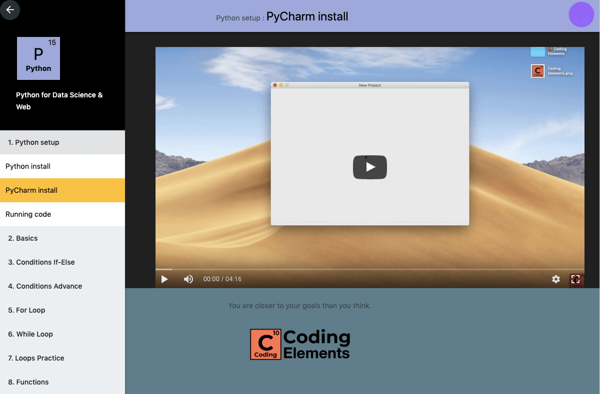 Python for Data Science | Online python course | Highest rated python course | Coding Elements
